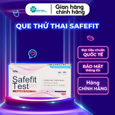 Que thử thai nhanh chính xác Safefit Test - test thử thai chuẩn hai vạch sớm nhanh hiệu quả