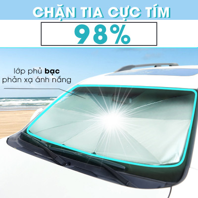 Dù Che Nắng Kính Lái Ô Tô Phản Quang Cách Nhiệt Bảo Vệ Nội Thất - 79*145cm