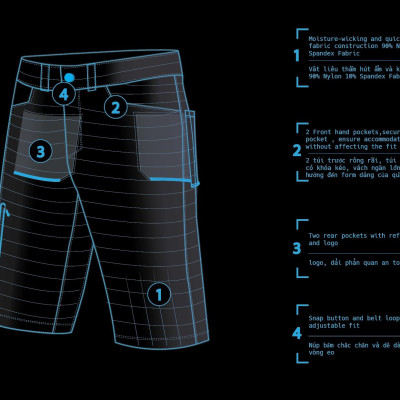 Quần short đa dụng Jett Multi Sport