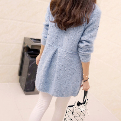 Áo khoác dạ nữ cổ tròn, dáng suông, chất dày dặn, hàng nhập cao cấp Ak34