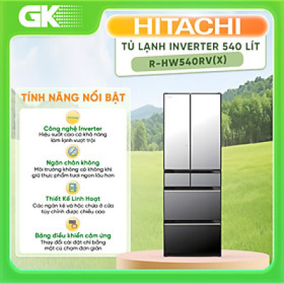 Tủ lạnh Hitachi Inverter 540 lít R-HW540RV(X) - Hàng chính hãng - Chỉ giao HCM