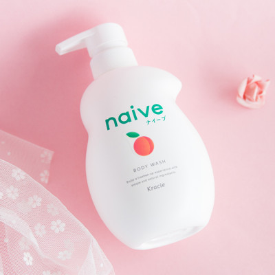 Sữa Tắm Chiết Xuất Từ Lá Đào Kracie Naive Body Wash ( Peach Leaf) - Chai 530ML