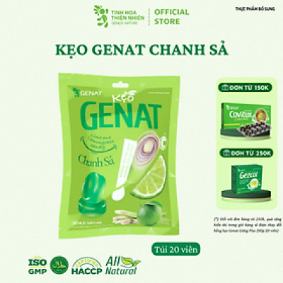 Kẹo ngậm Genat Chanh Sả (Túi 20 viên)