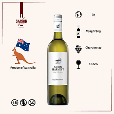 Rượu vang trắng Dominic Moon Harvest Chardonnay 750ml 13.5%Acl