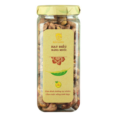 Combo Hạt Điều Rang Muối Vỏ Lụa Hải Long (250g /Hũ) + Mứt Xoài Sấy Dẻo Hải Long (120g)