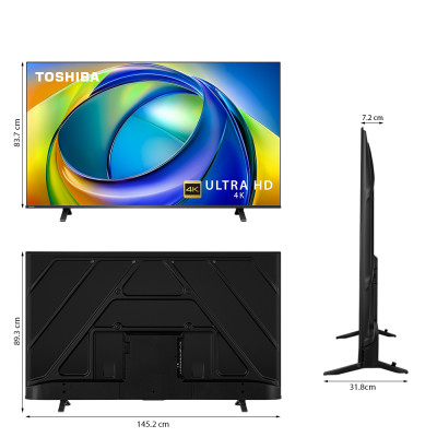 [SP Mới 2025] Smart Tivi Toshiba 65 inch AI 4K UHD 65C350RP, Giao Hàng Toàn Quốc, Bảo Hành 24 Tháng, Hàng Chính Hãng