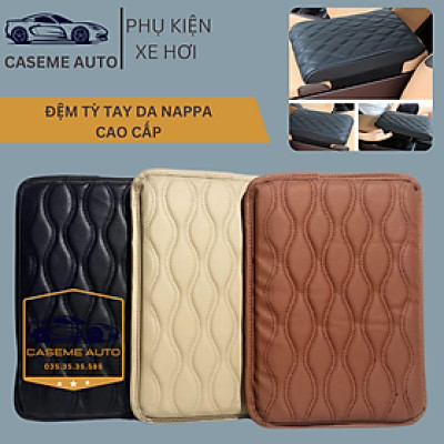 Đệm Tỳ Tay Ô Tô Xe Hơi Cao Su Non Nguyên Khối Bọc Da Nappa Cao Cấp Giúp Chống Mỏi Và Thư Giãn Lái Xe Đường Dài - Hàng Nhập Khẩu
