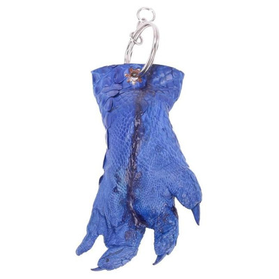 Móc khóa da cá sấu Huy Hoàng màu xanh dương HC8234