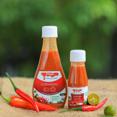 Nước chấm Fosa (vị ngẫu nhiên), muối ớt tắc tươi ngon cho hải sản và BBQ, chay mặn đều dùng được, chai 110g