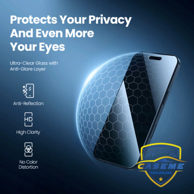 Kính cường lực chống nhìn trộm Nillkin dành cho iPhone 17, iPhone Air, iPhone 17 Pro, iPhone 17 Pro Max kèm khung trợ dán  - Hàng chính hãng