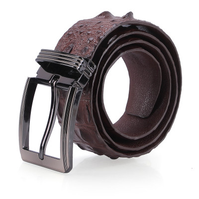 HP4234-4235-4769-4771 - Thắt lưng nam da cá sấu Huy Hoàng nguyên con 4P đầu kim màu đen, nâu đỏ, nâu đất, vàng