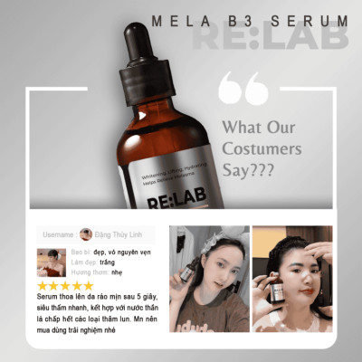 Serum RE:LAB Mela B3 Serum 50ml trắng da hỗ trợ giảm nám tàn nhang