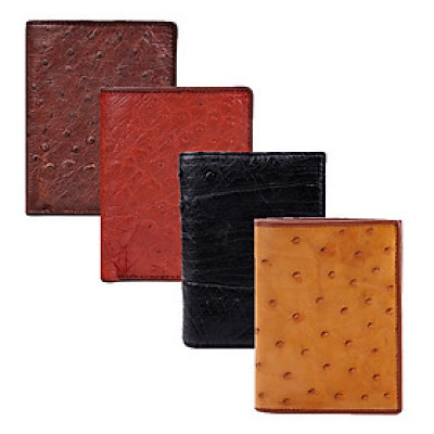 Ví nam Huy Hoàng da đà điểu da bụng kiểu đứng màu nâu đất, nâu đỏ, đen, vàng bò HT2408-09-10-18