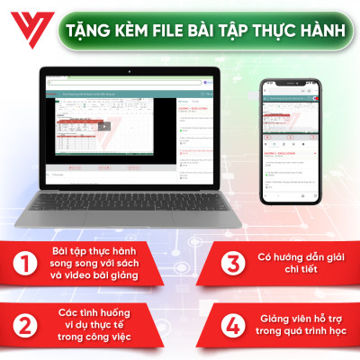 Combo 5 Sách Excel - Word - PowerPoint - GoogleSheet - 150 Thủ Thuật Excel Tin Học Văn Phòng Kèm Khóa Học