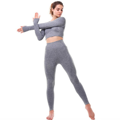 Áo Quần Tập Yoga Gym Nữ Dệt Kim Dài Tay