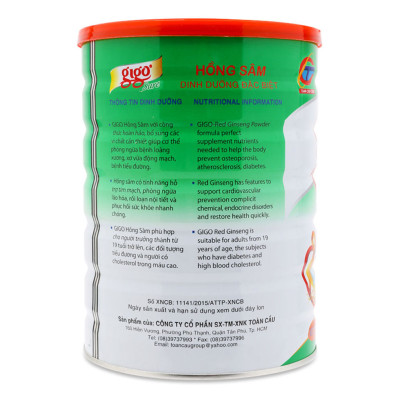 Sữa Bột Gigo Sure Hồng Sâm (900g)