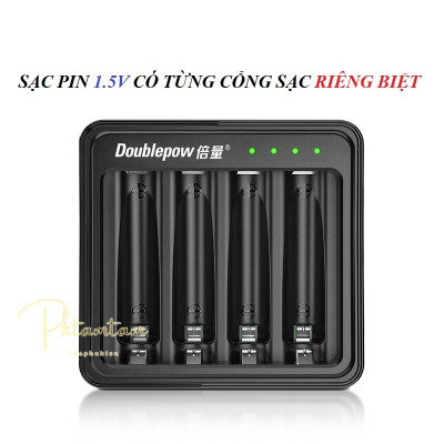 Pin sạc 1.5V AA Doublepow 2750mWh và bộ sạc nhanh L155 Hàng Chính Hãng