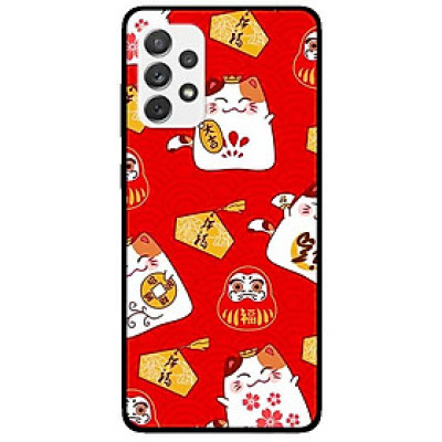 Ốp lưng dành cho Samsung Galaxy A52 5G mẫu Họa Tiết Mèo Đỏ