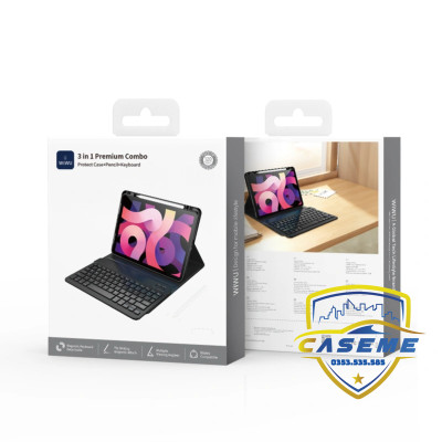 Bao da bàn phím dành cho iPad Pro M4 11 inch 2024 Wi Wu MK-006 – 3 trong 1 kèm bút cảm ứng - Hàng chính hãng