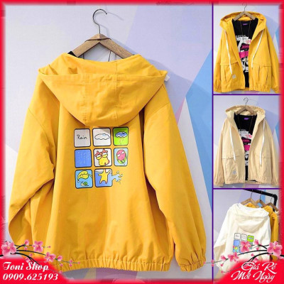 ÁO KHOÁC DÙ Hoạt Hình (M158 - Ảnh Thật)