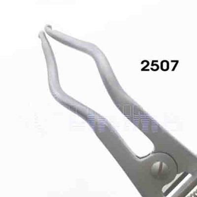 Kìm đặt thun tách kẽ Brewer mũi cong uốn lượn (Kẹp đê cao su)