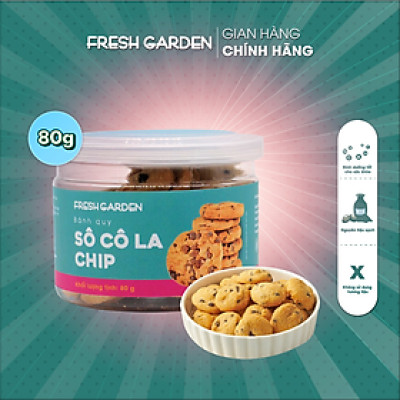 Bánh Quy Soclola Chip FRESH GARDEN Thơm Ngon Giòn Tan Nhiều Dinh Dưỡng Hộp 80g