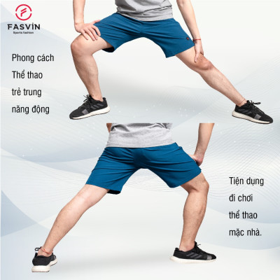 Quần short nam FASVIN thể thao vải gió thoải mái chuẩn phom siêu nhẹ Q25475.HN