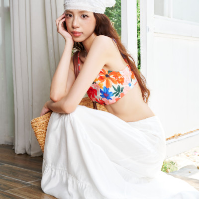 DOTTIE - Chân váy nhún nhiều tầng - Trắng - S0280