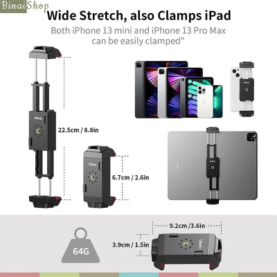 Ulanzi ST-29 – Kẹp Điện Thoại, Máy Tính Bảng Xoay Linh Hoạt, Tích Hợp Cold Shoe Và 2 Ngàm Phụ Kiện (Hàng Chính Hãng)