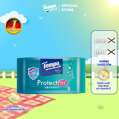 [LỐC 6 GÓI] Khăn Giấy Ướt Mini Protect, An Toàn Cho Da, Thương Hiệu Đức