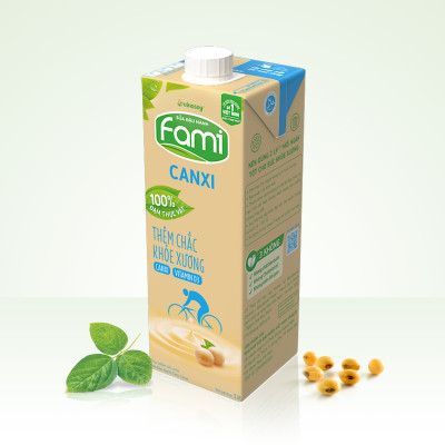 Thùng 10 Hộp Sữa đậu nành Vinasoy Fami Canxi (1000ml/Hộp)