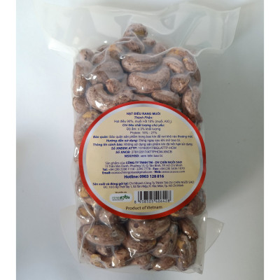 1Kg Hạt Điều Rang Muối Vỏ Lụa Loại Cồ O