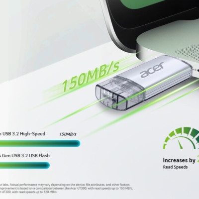 USB Acer UT300 3.2 Gen1 USB-C & USB-A tốc độ upto 150MB/s BH 5 NĂM 1 ĐỔI 1 Hàng chính hãng