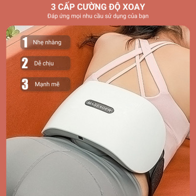 Máy massage bụng đa năng BM-B46 [BẢO HÀNH 12THÁNG] Tích hợp đá nóng HIMALAYA giúp tan mỡ bụng, chân, đùi