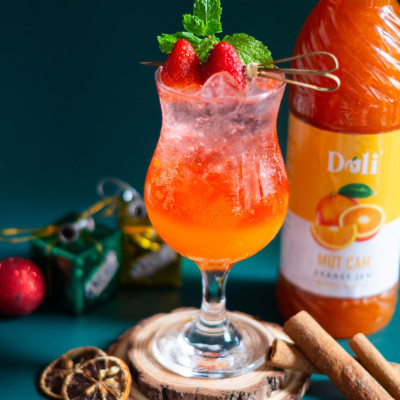 Mứt cam pha chế Déli - chai 1L