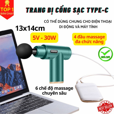 Súng Massage Mini Toàn Thân, Máy Massage Cầm Tay Mini 6 Cấp Độ Chuyên Sâu Đa Năng D Danido