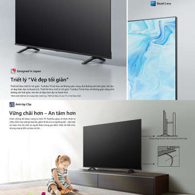 [SP Mới 2025] Smart Tivi Toshiba 55 inch AI 4K UHD 55C350RP, Giao Hàng Toàn Quốc, Bảo Hành 24 Tháng, Hàng Chính Hãng