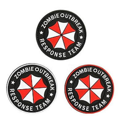Patch PVC Velcro Zombie dán ba lô túi xách