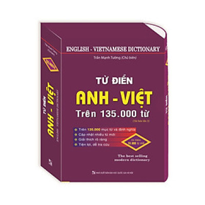 Từ điển Anh - Việt trên 135.000 từ (bìa cứng) - tái bản 04. Tặng bút/ sổ tay