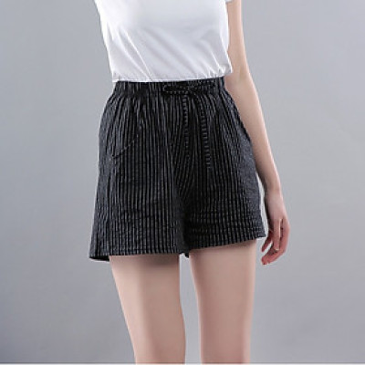 Quần đùi mặc nhà nữ ,Quần short nữ cạp chun có dây buộc chất đũi mát mặc đi biển, đi chơi mùa hè HB36