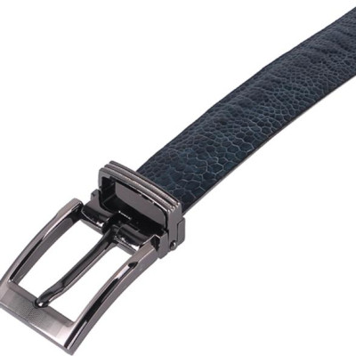 Thắt Lưng Nữ Da Đà Điểu Trơn Huy Hoàng HT5418 - Xanh Đậm