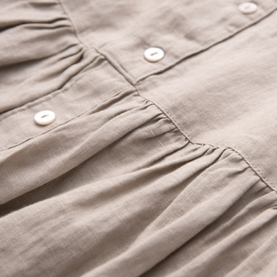 Đầm babydoll chất vải linen cao cấp đầm cổ sơ mi dễ mặc , thoải mái mẫu mới da216