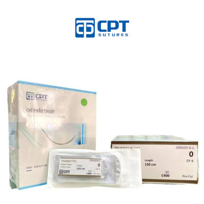 Chỉ phẫu tự tiêu tan chậm CPT Trustigut (C) Chromic Catgut số 0 - C400