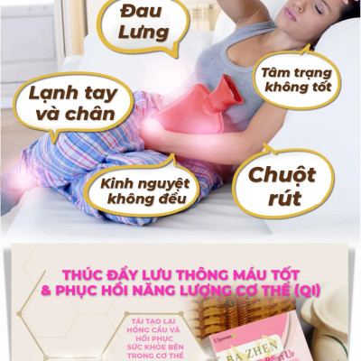 [QUÀ 20.10] Nước Uống Thảo Mộc Giảm Đau Bụng Kinh Hiệu Quả, Tăng Kích Cỡ Vòng 1, Thon Gọn Sắc Vóc Ba Zhen Ujuwon Bust Up (Hộp 8 Gói)
