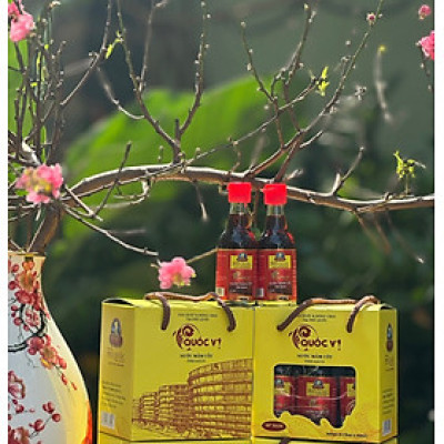 Hộp 6 Chai Nước Mắm Cốt Phú Quốc - Quốc Vị Độ Đạm 40N Chai Thủy Tinh 60ml Cá Cơm