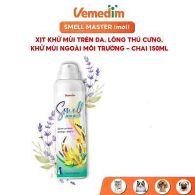 Vemedim Smell Master Xịt Khử Mùi Diệt Khuẩn 99.9% trên Da, Lông cho Chó Mèo (phiên bản mới)