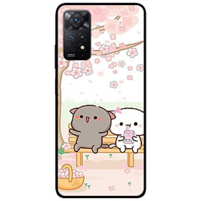 Ốp lưng dành cho Xiaomi Redmi Note 11 Pro 5G - Cặp Đôi Mèo Hái Hoa