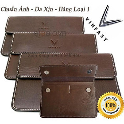 Ví đựng giấy tờ xe dành cho ô tô Vinfast Da Cao Cấp, Ví da đựng giấy tờ xe ô tô