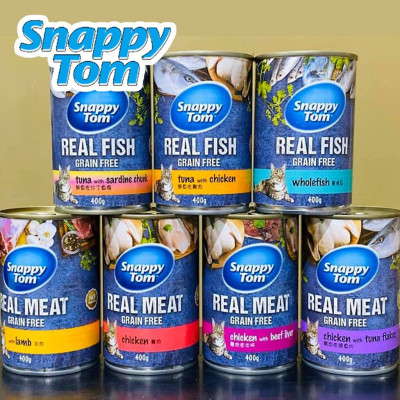 Pate Snappy Tom Lon 400G Real Fish & Real Meat dành cho mèo trưởng thành