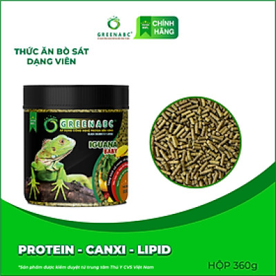 Thức ăn bò sát IGUANA Baby dạng VIÊN - Rồng Nam Mỹ Baby từ 5x đến 9x - Phát triển toàn diện cơ thể - Hộp 360g